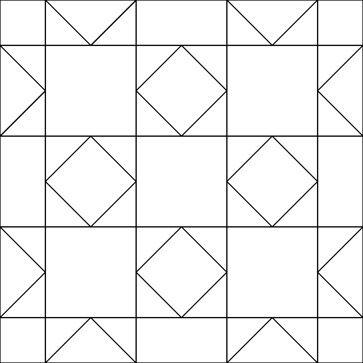 Pattern 135, Corner Star barn quilt pattern thumbnail